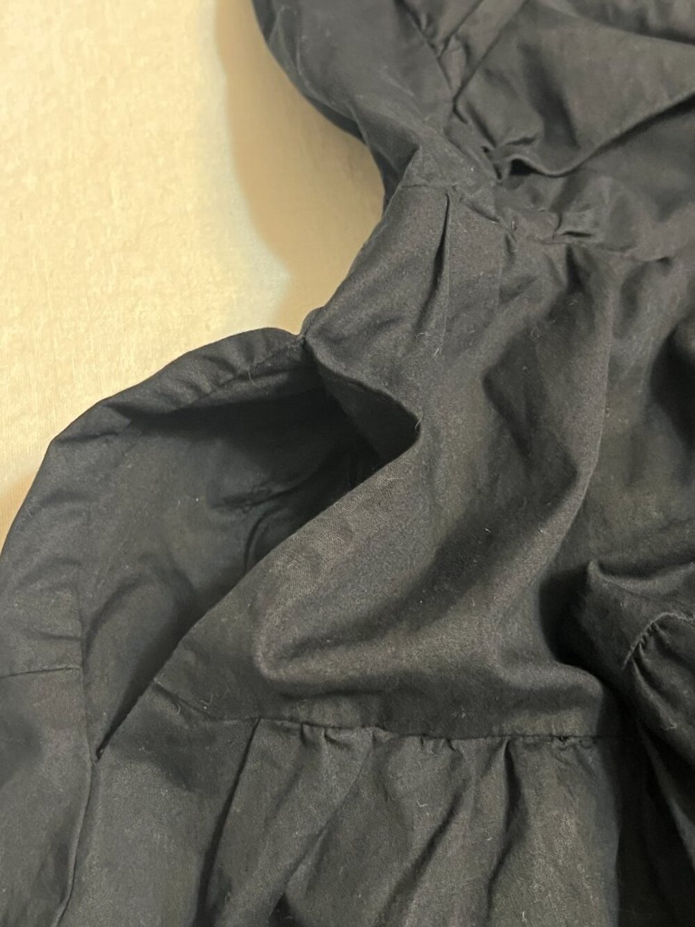 Anthropologie Black Halter Smocked Tiered Mini Dress Keyhole Cutout Size M - Picture 5 of 10